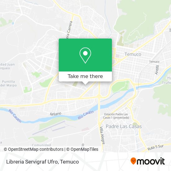 Libreria Servigraf Ufro map