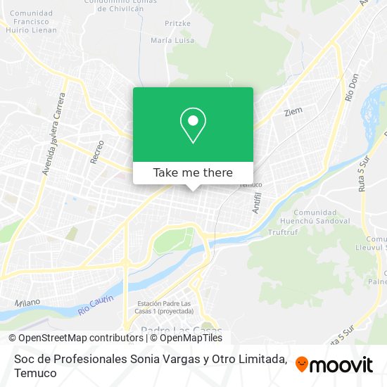 Soc de Profesionales Sonia Vargas y Otro Limitada map