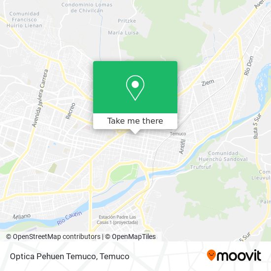 Optica Pehuen Temuco map