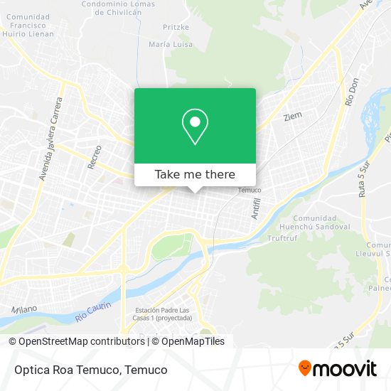 Optica Roa Temuco map