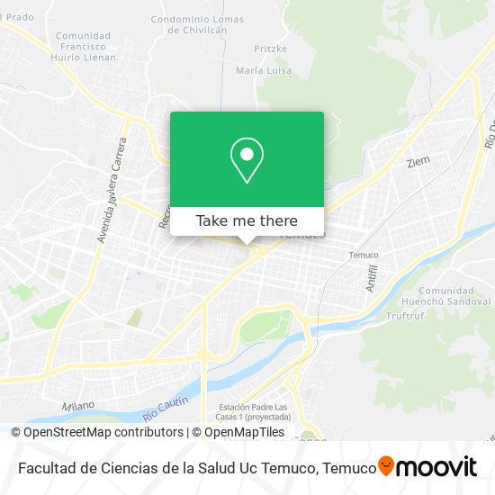 Facultad de Ciencias de la Salud Uc Temuco map