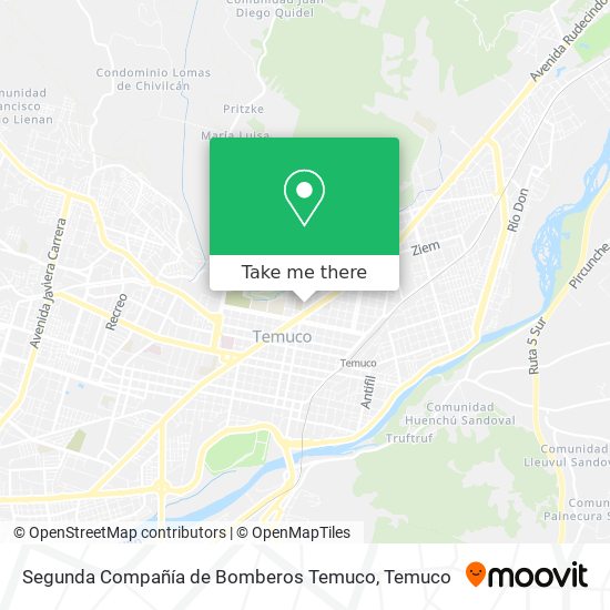 Segunda Compañía de Bomberos Temuco map
