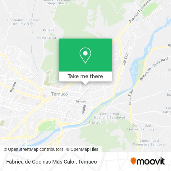 Mapa de Fábrica de Cocinas Más Calor