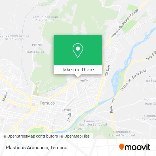 Plásticos Araucanía map