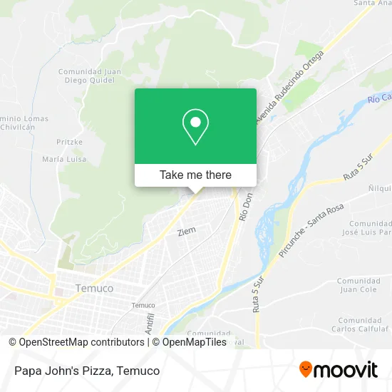 Papa John's Pizza map