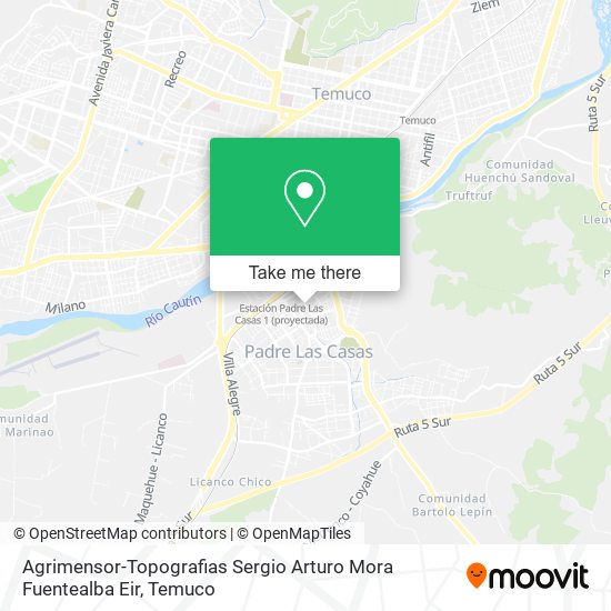 Agrimensor-Topografias Sergio Arturo Mora Fuentealba Eir map