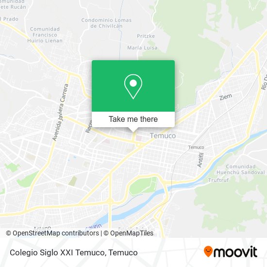 Mapa de Colegio Siglo XXI Temuco