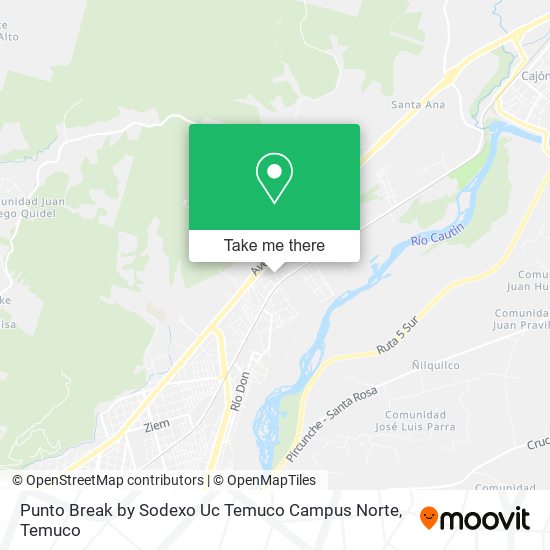 Punto Break by Sodexo Uc Temuco Campus Norte map