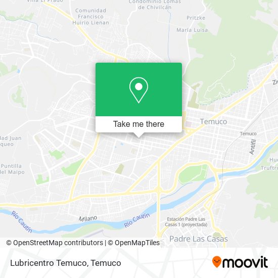 Mapa de Lubricentro Temuco
