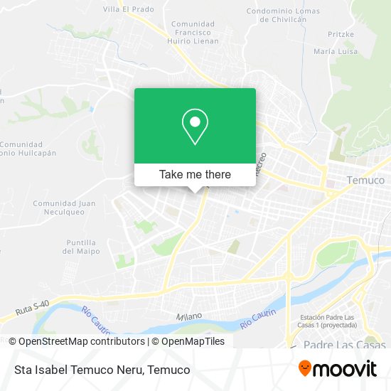 Sta Isabel Temuco Neru map