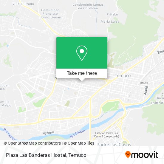 Mapa de Plaza Las Banderas Hostal