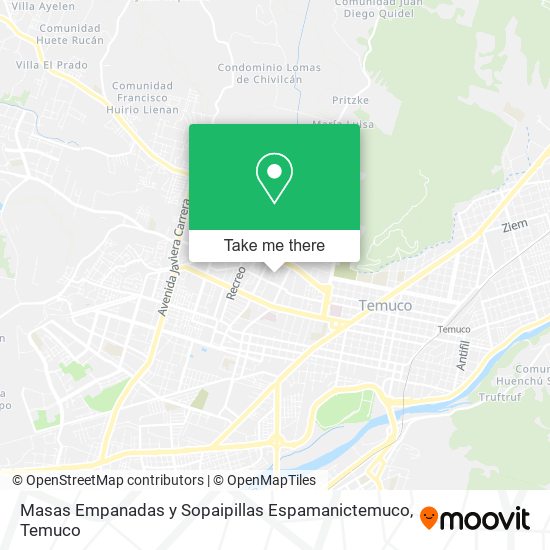 Masas Empanadas y Sopaipillas Espamanictemuco map