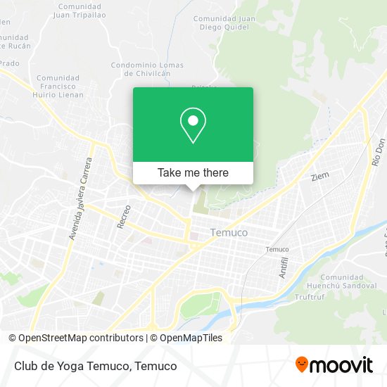 Club de Yoga Temuco map