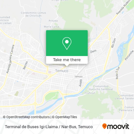 Terminal de Buses Igi-Llaima / Nar-Bus map