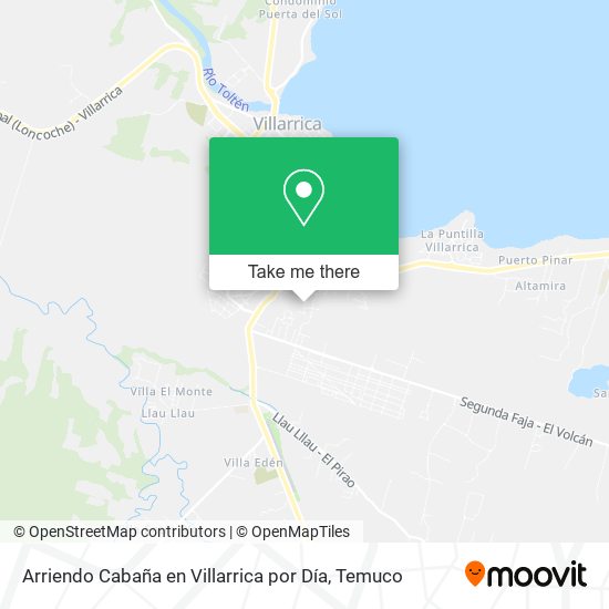 Mapa de Arriendo Cabaña en Villarrica por Día