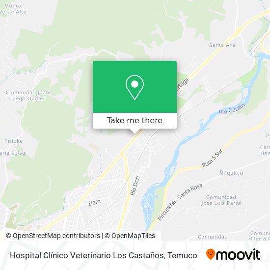 Hospital Clínico Veterinario Los Castaños map