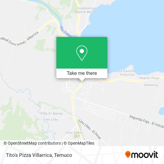 Tito's Pizza Villarrica map