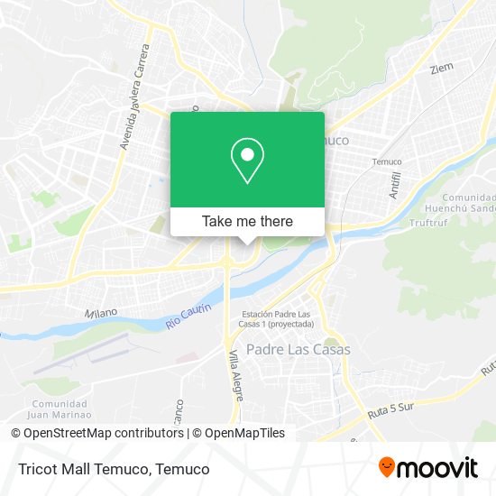 Mapa de Tricot Mall Temuco