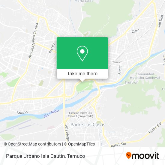 Parque Urbano Isla Cautín map