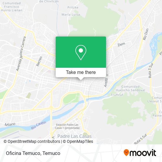 Mapa de Oficina Temuco
