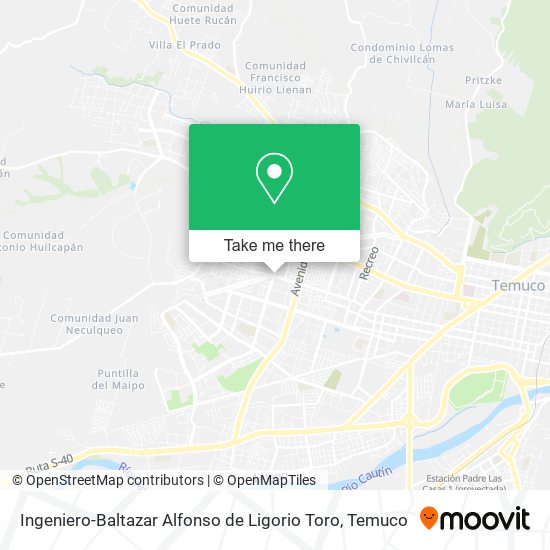 Ingeniero-Baltazar Alfonso de Ligorio Toro map
