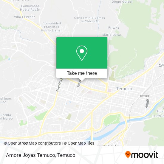 Mapa de Amore Joyas Temuco