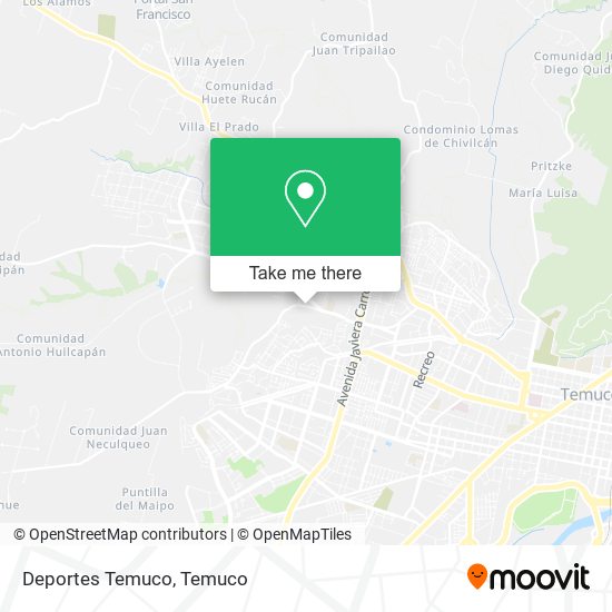 Deportes Temuco map