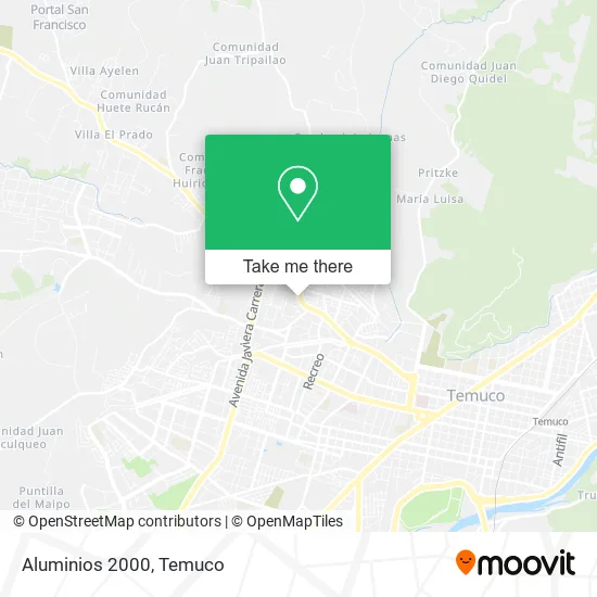 Aluminios 2000 map