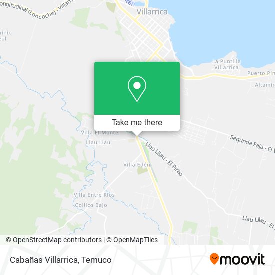Cabañas Villarrica map