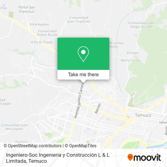 Mapa de Ingeniero-Soc Ingenieria y Construcción L & L Limitada