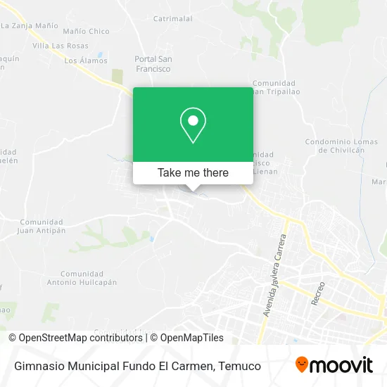 Gimnasio Municipal Fundo El Carmen map