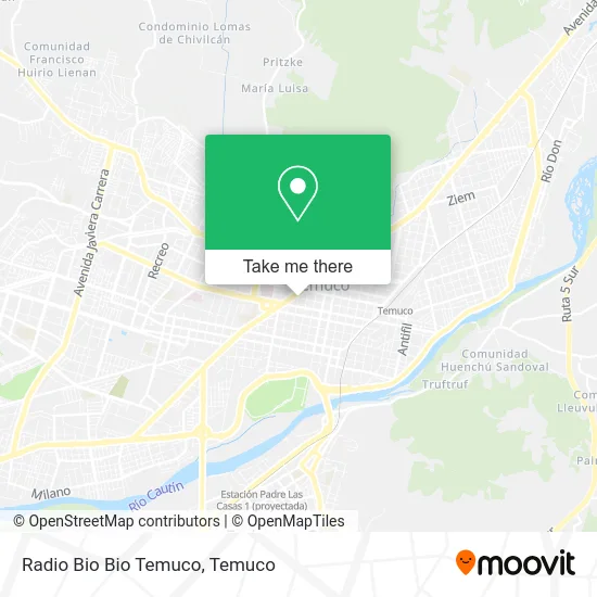 Radio Bio Bio Temuco map