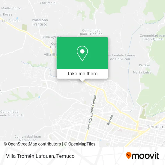 Villa Tromén Lafquen map