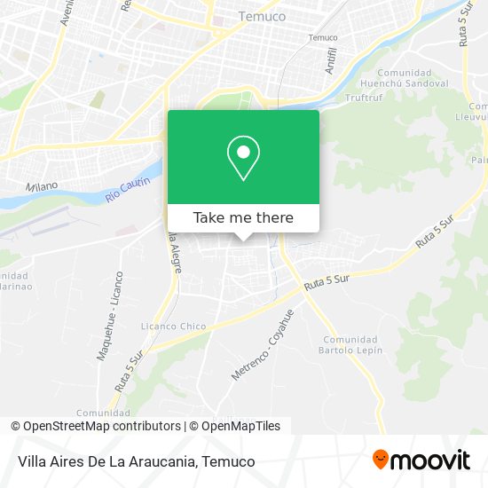 Mapa de Villa Aires De La Araucania