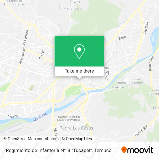Regimiento de Infantería Nº 8 "Tucapel" map