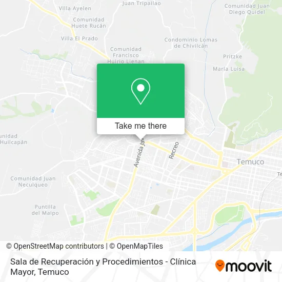Sala de Recuperación y Procedimientos - Clínica Mayor map