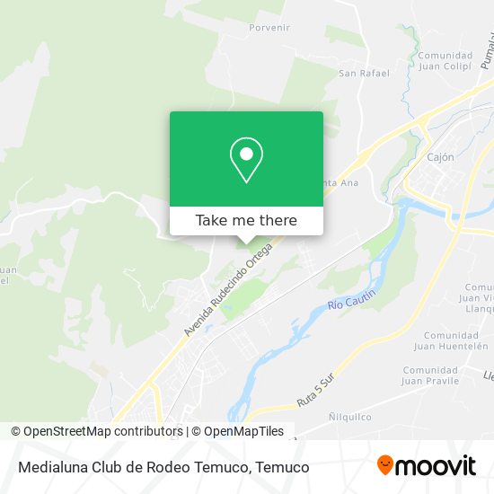 Mapa de Medialuna Club de Rodeo Temuco