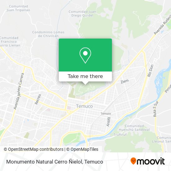 Mapa de Monumento Natural Cerro Ñielol