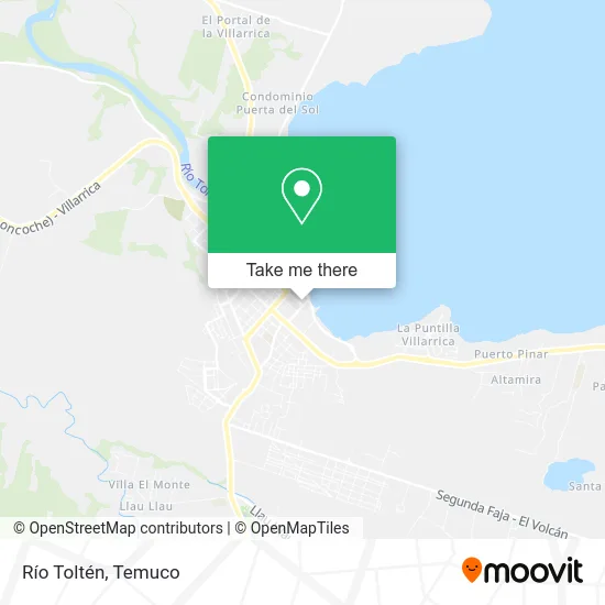 Río Toltén map