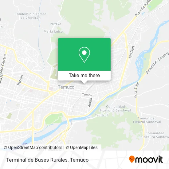 Terminal de Buses Rurales map