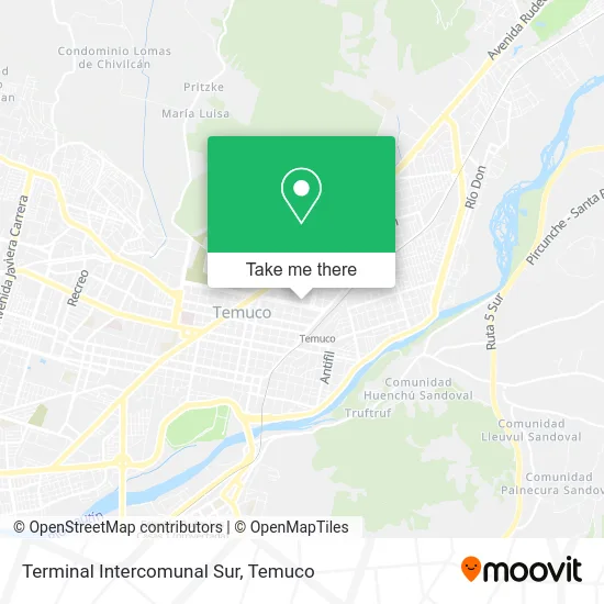 Terminal Intercomunal Sur map