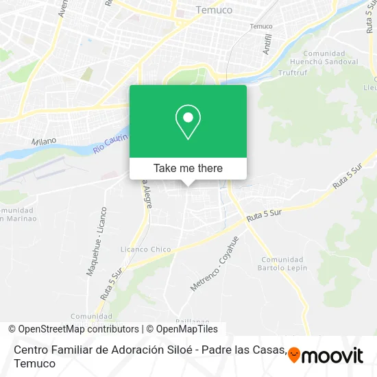 Centro Familiar de Adoración Siloé - Padre las Casas map