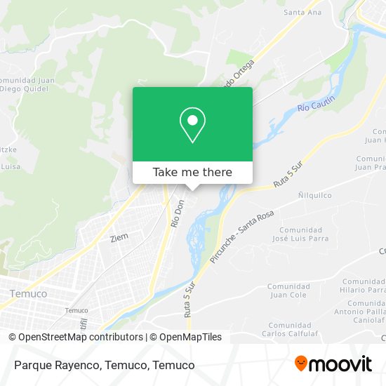 Parque Rayenco, Temuco map