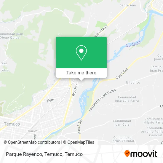 Parque Rayenco, Temuco map