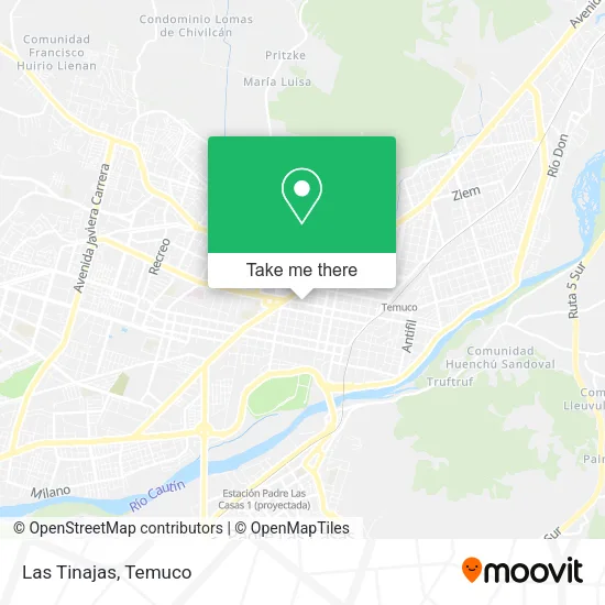 Las Tinajas map
