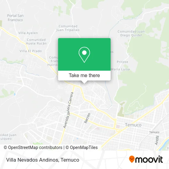 Villa Nevados Andinos map