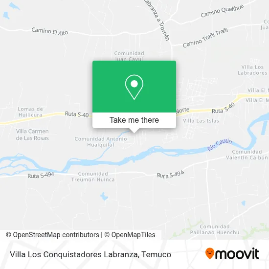 Villa Los Conquistadores Labranza map