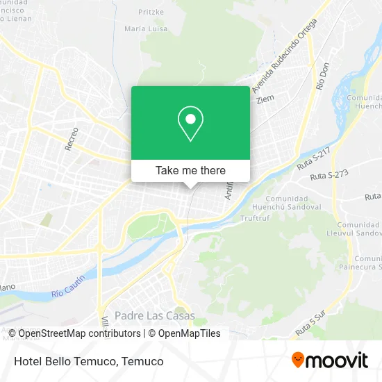 Hotel Bello Temuco map