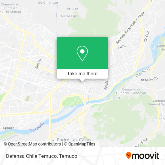 Defensa Chile Temuco map