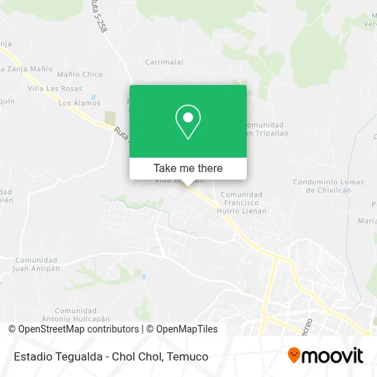 Estadio Tegualda - Chol Chol map